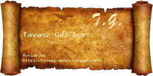 Tavasz Gábor névjegykártya