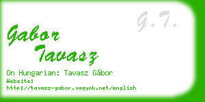 gabor tavasz business card