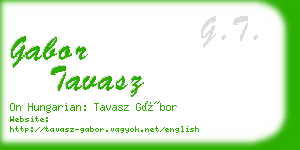 gabor tavasz business card